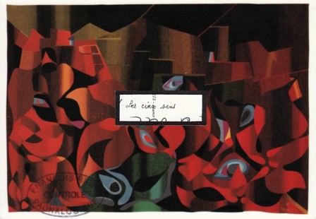 46. Michel Tourlière, Regards de paons, tapisserie, 1994